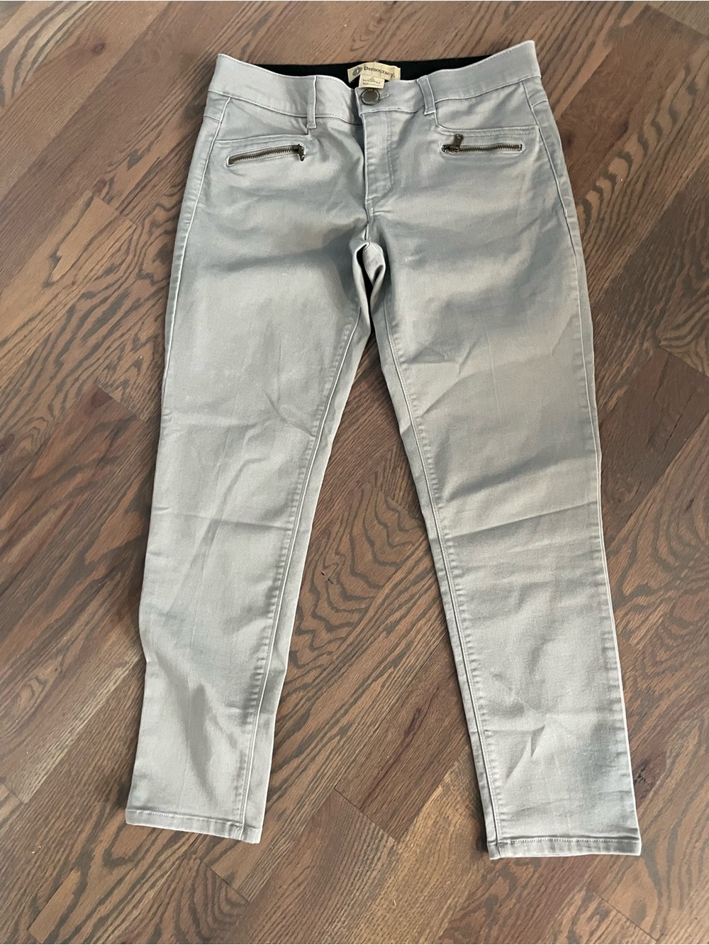 Democracy Light Gray Skinny Zip Pocket Pants
